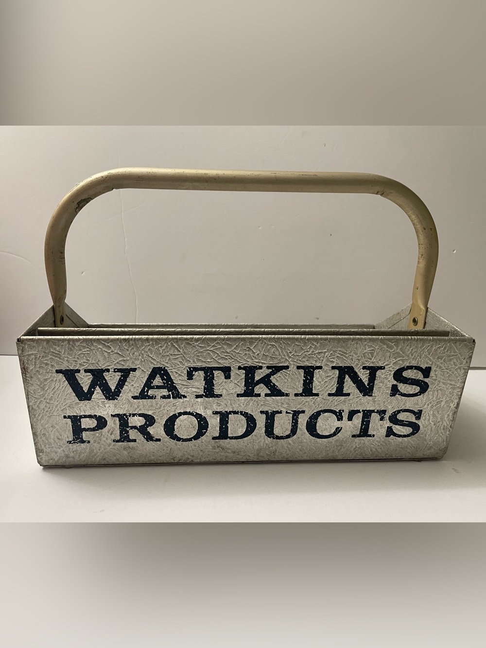 Vintage Watkins Products Advertising Aluminum Salesman Sample Tote Carrier